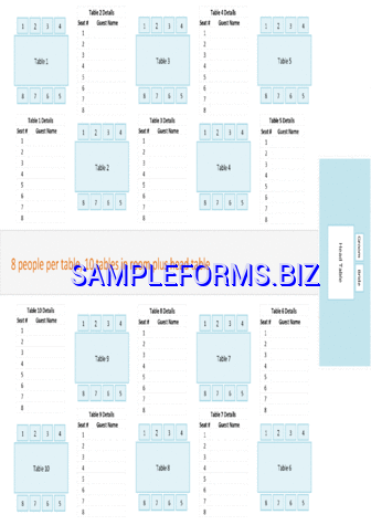 Seating Chart Template 2 pdf potx free
